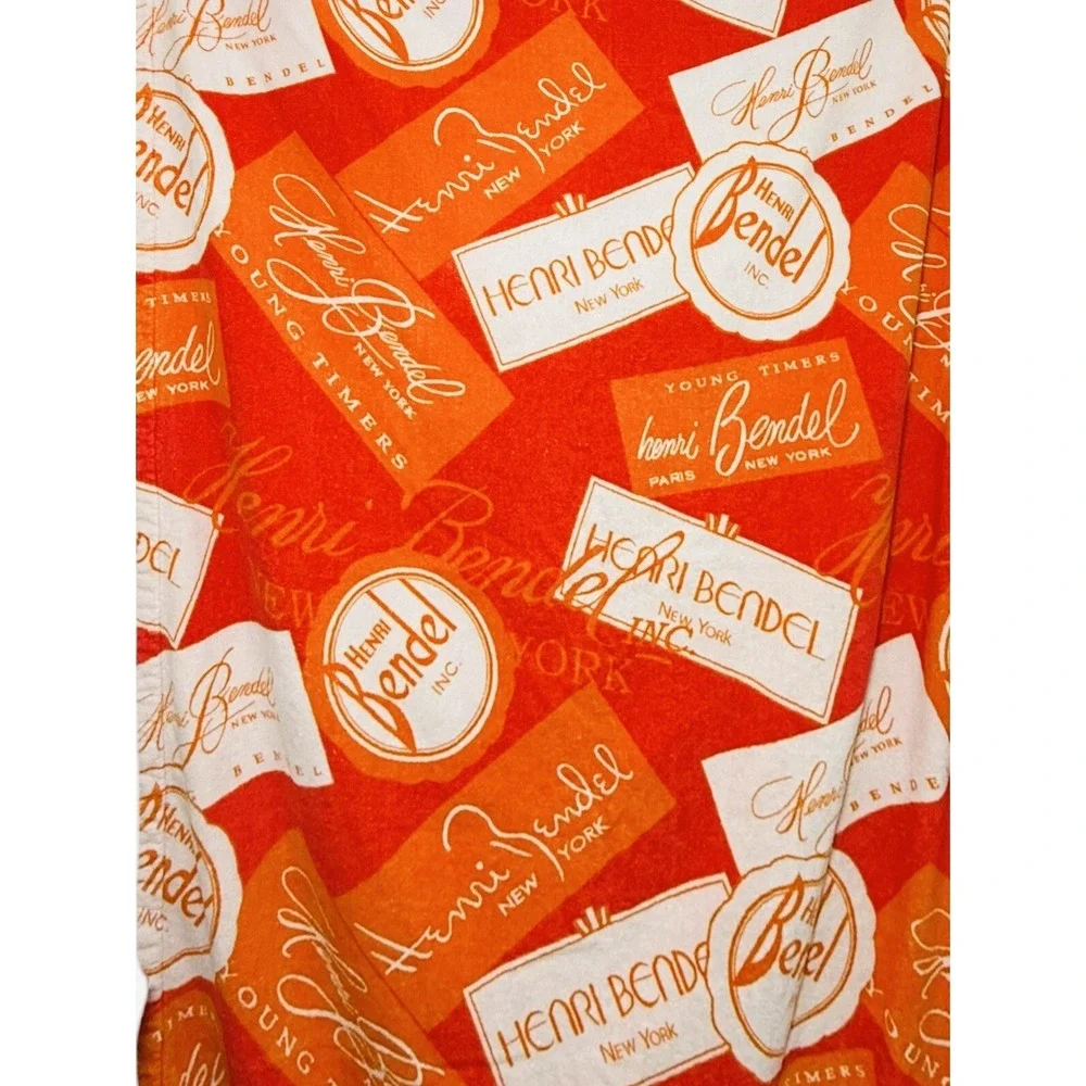 Henri Bendel Beach Towel Under The Sun Sheet Beach Orange Logo XL Yoga Workout